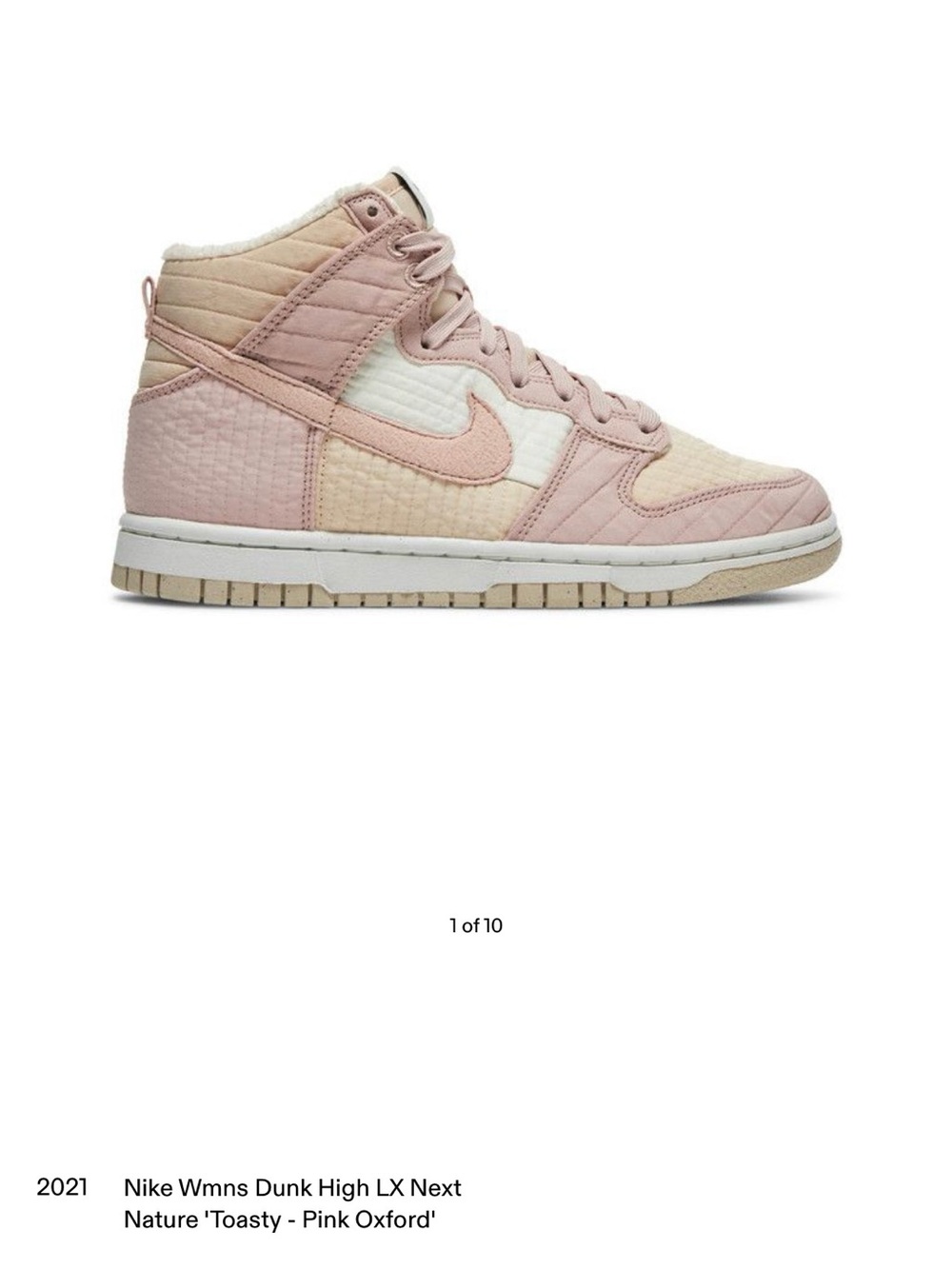 Nike Wmns Dunk High LX in Pink and Cream